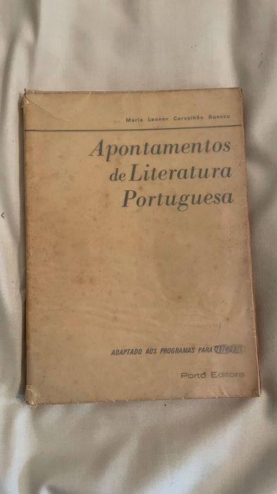 Livro Apontamentos De Literatura Portuguesa