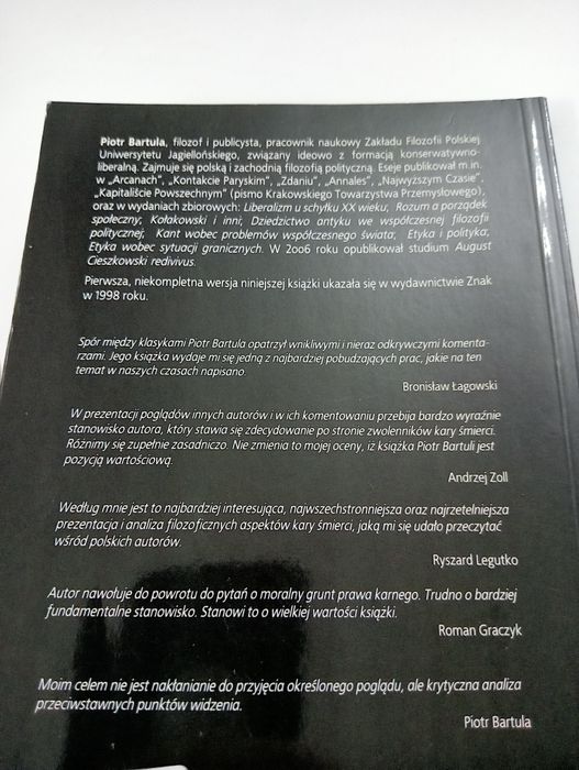 Kara śmierci powracający dylemat Piotr Bartula