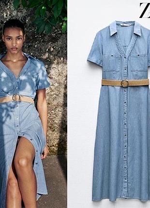 Zara сукня рубашка котон
