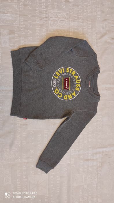 Свитшот теплый Levi's 5-6 л оригинал, толстовка, реглан на флисе