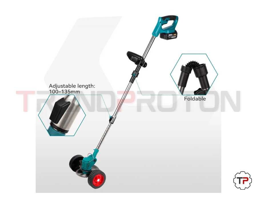 Aparador de Relva c/ 2 Bats 4Ah e Rodas