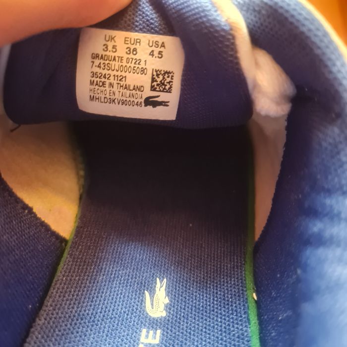 Lacoste buty sneakersy tenisówki białe trampki r. 36 graduate