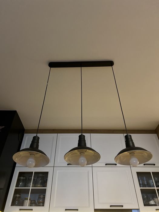 żyrandol / industrialne lampy wiszące czarne loft