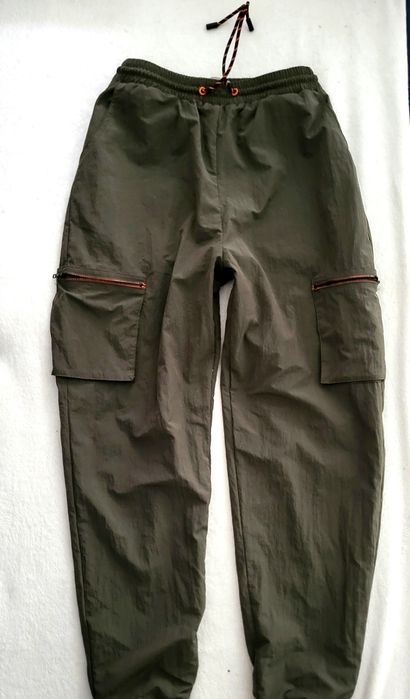 OKAZJA stylowe spodnie ortalionowe bojówki dresowe 40 l 42 xl 38