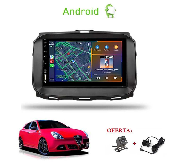 (NOVO) Rádio 2DIN 7" • Alfa Romeo Giulietta (Após 2014+) • Android [4+64GB]