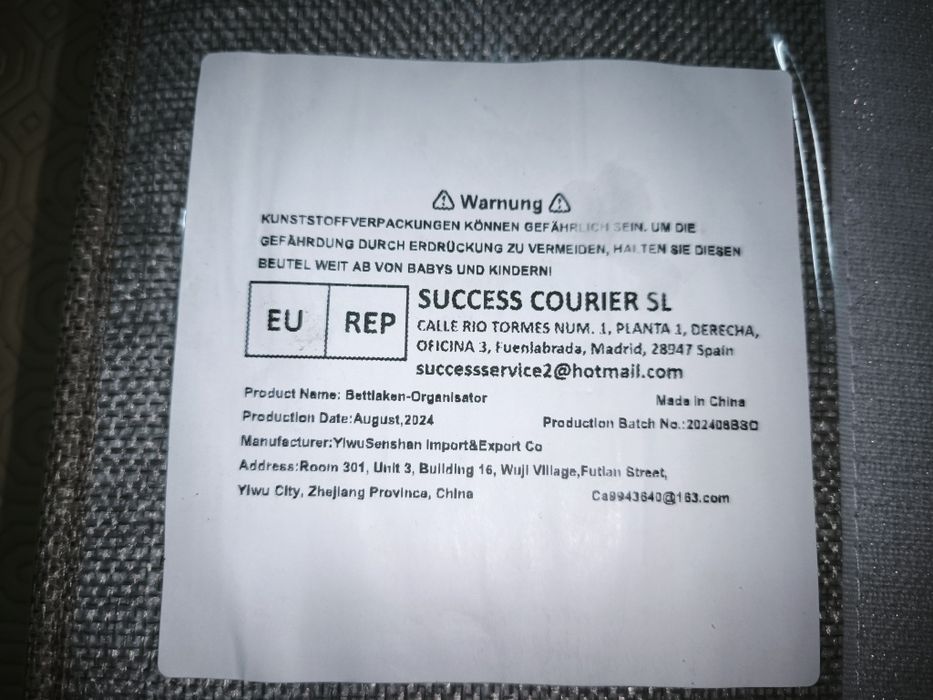 Organizador dobrável de roupa de cama