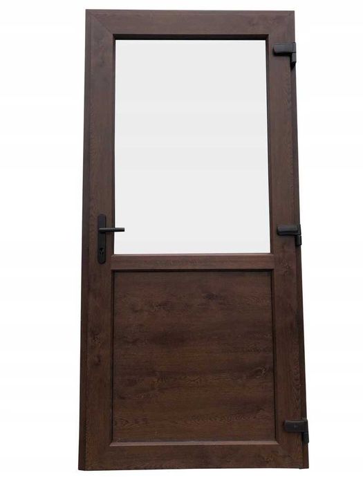 Drzwi PCV nowe 100x210cm orzech zewnętrzne OD RĘKI TRANSPORT