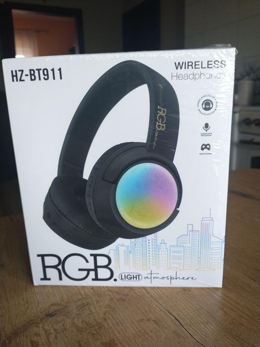 Słuchawki bezprzewodowe wireless RGB