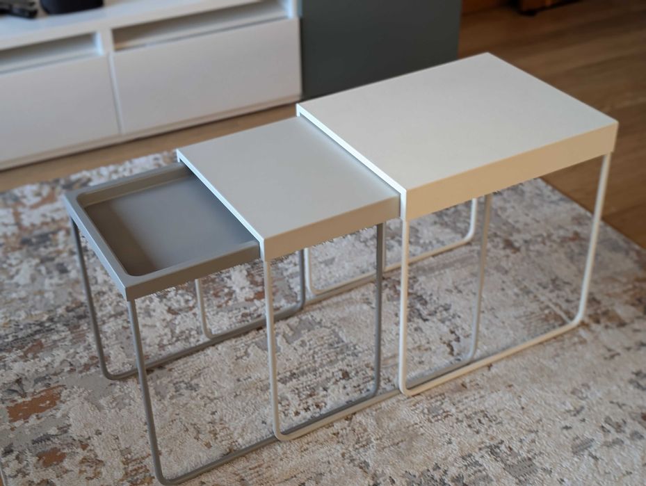 Conjunto IKEA 3 mesas metálicas encaixáveis (GRANBODA)