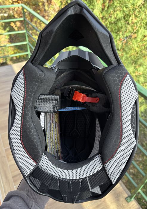 Мото Шолом кросовий Enduro Exdrive FOX MT LS2 чорний сірий якісний orz