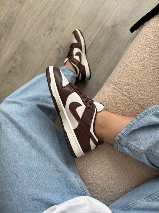 Жіночі кросівки Nike SB Dunk Brown Chocolate Premium + 2 пари шнурків