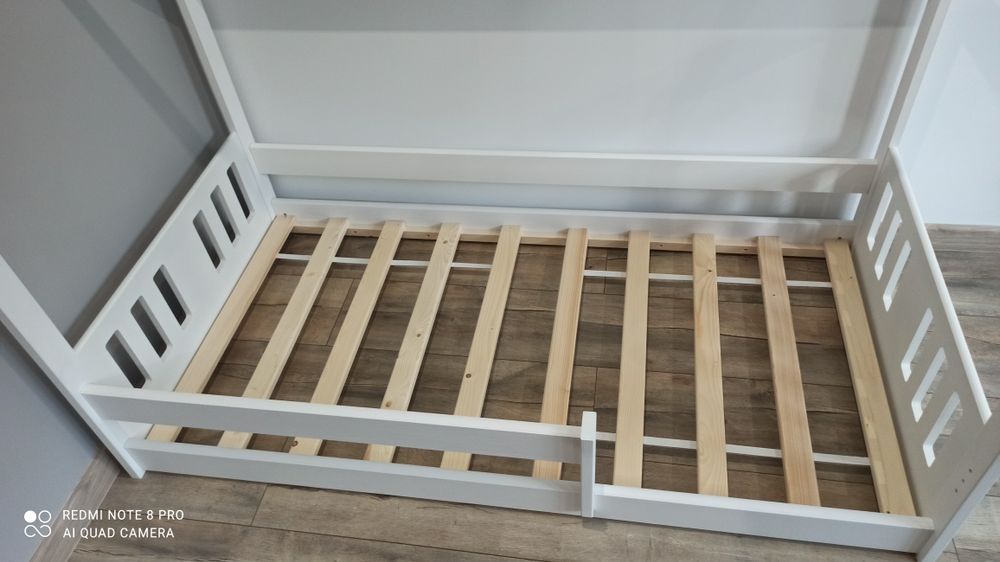 160x80 Łóżko dziecięce domek białe - OD RĘKI