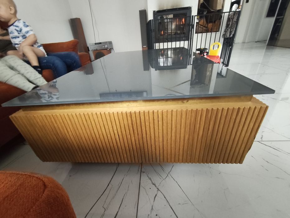 Stolik kawowy  szklany  bardzo ciezki