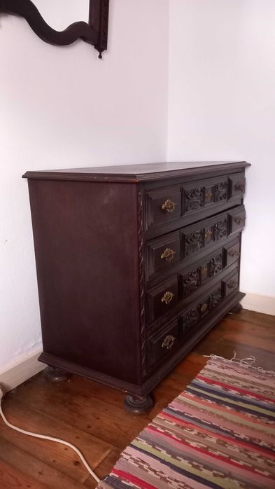 Conjunto mobília quarto - Pau Preto