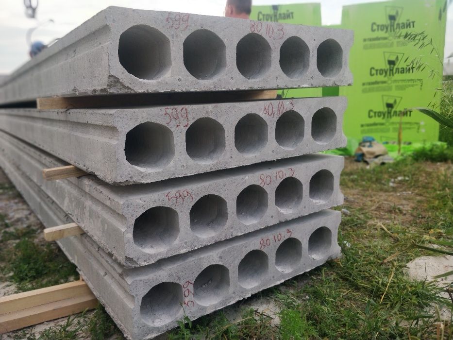 Плити, Панелі перекриття | Плиты, Панели перекрытия | пустотні, нові