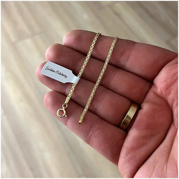 Piękna Złota Bransoletka Bismark 19cm/2mm Srebrna Pr. 925 Prezent Dla