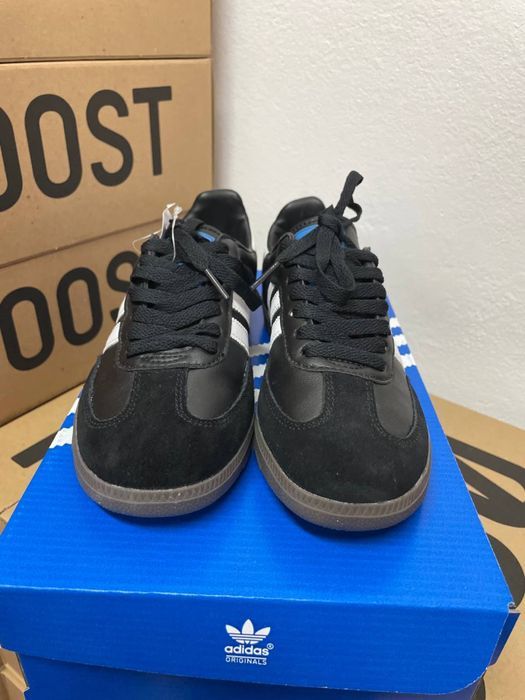 Женские кожанные кеды Adidas Samba черные / Адидас Самба 37 38 39 40