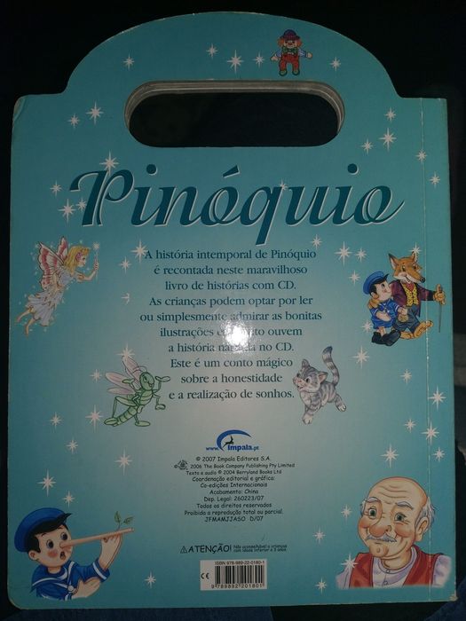 Livro do Pinóquio com CD