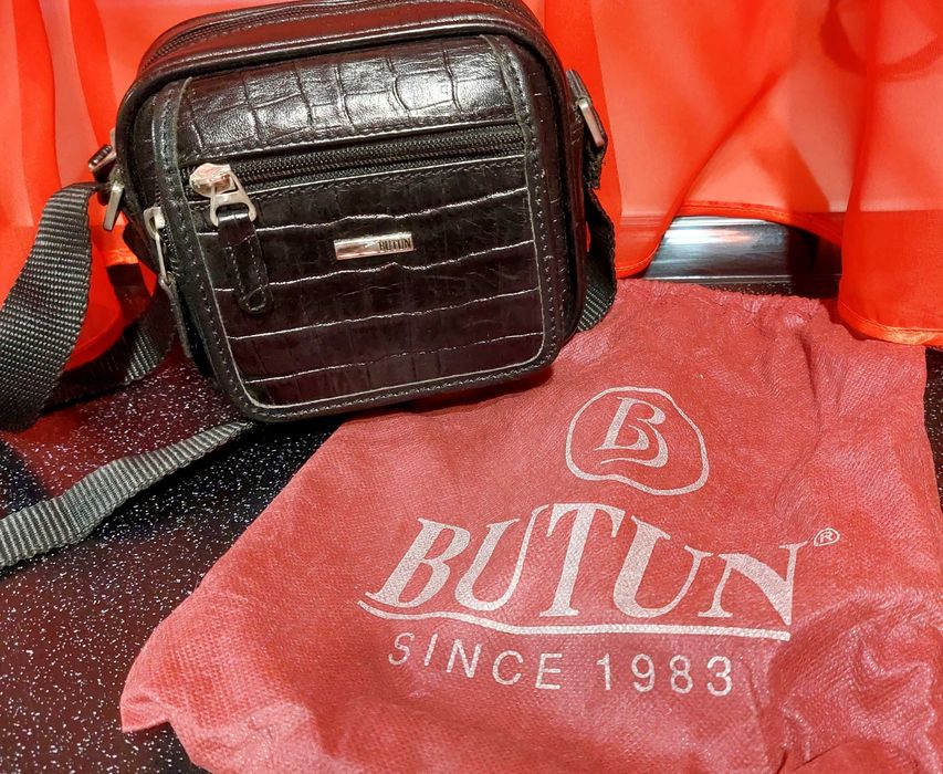 Кожаная мужская сумка (барсетка)