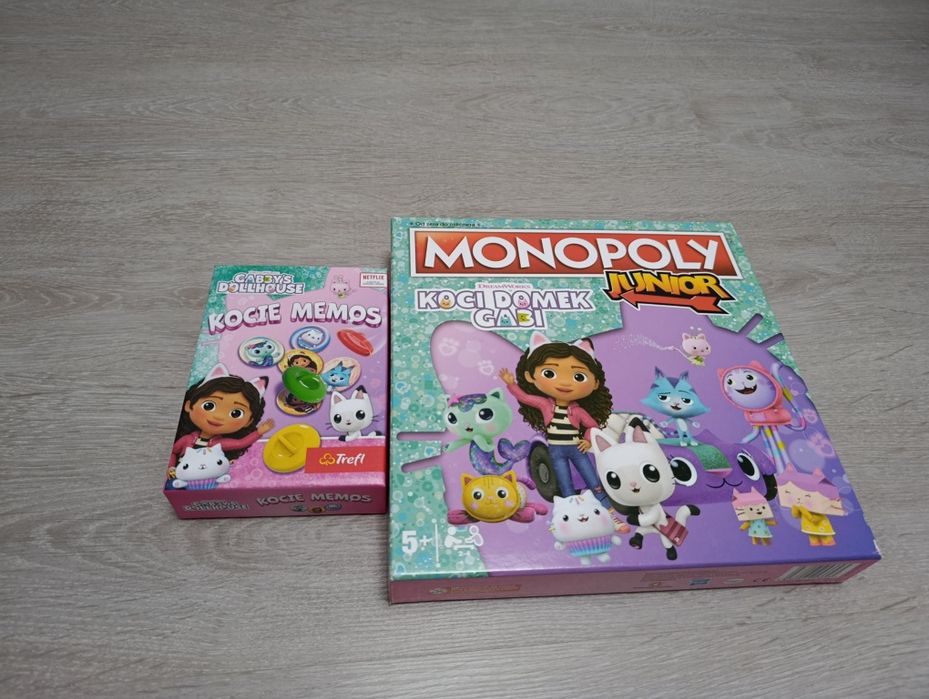 Gry Monopoly i Kocie Memos z serii Koci Domek gabi Klin • OLX.pl