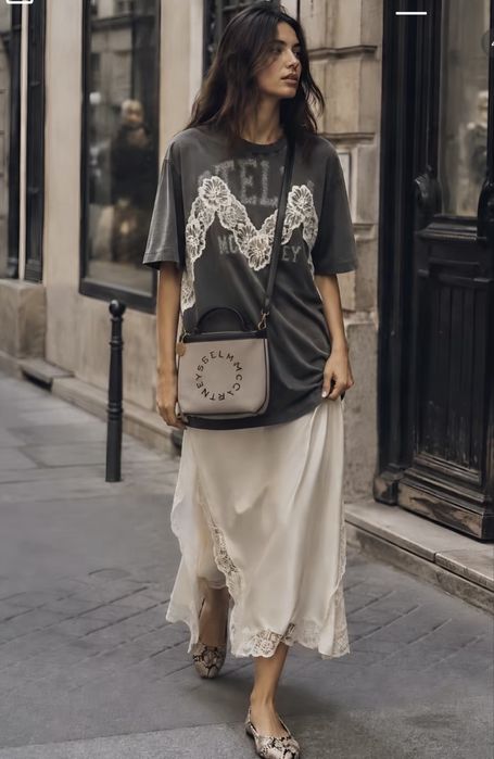 Сукня-футболка з мережвною каймою Stella McCartney  H&M