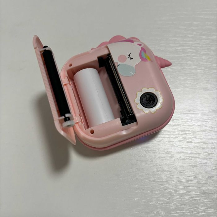Фотоапарат принтер дитячий з миттєвим друком Єдиноріг рожевий рулони