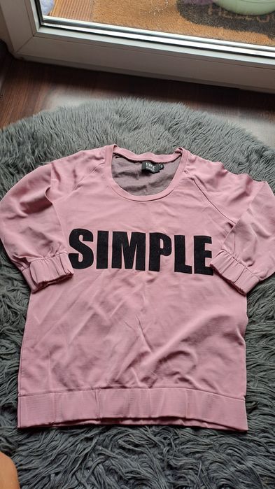 Simple bluzka oryginał s/xs pudrowego róż