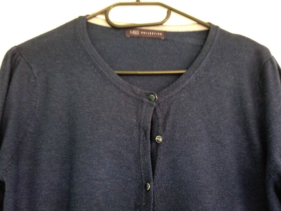 Sweter damski - rozpinany - granatowy - roz. 38 -
