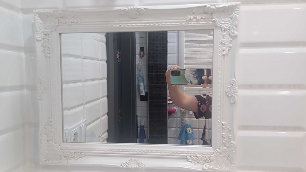 Lustro Glamour biała rama