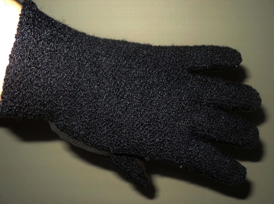 Nowe męskie zimowe rękawice boukle i skóra