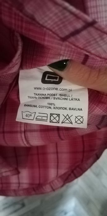 Koszula w różową kratę