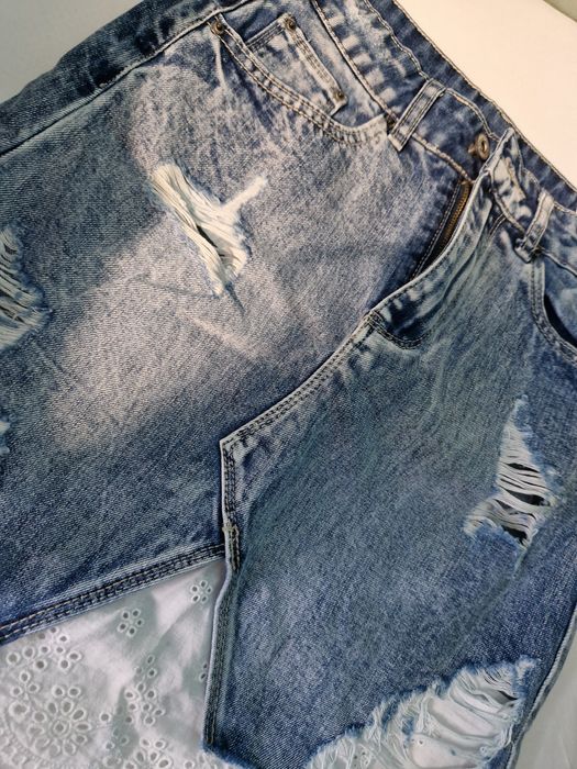 Spódnica jeansowa koronka