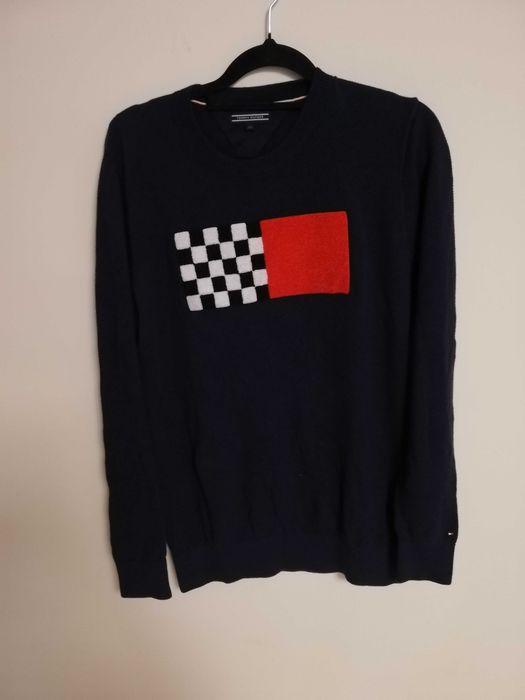 sweter TOMMY HILFIGER L XL 40 42 wzrost 170 176 granat