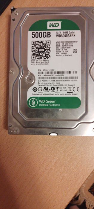 Продам Жорсткий диск (HDD) 3.5" SATA 500GB WD Green