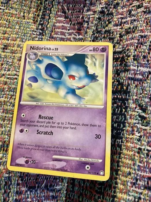 Pokemon Nidorina 56/123 Mysterious Treasures (2007) Trading Card