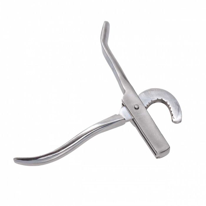 Emaskulator, zagięty, 19 cm, stal nierdzewna, Kerbl