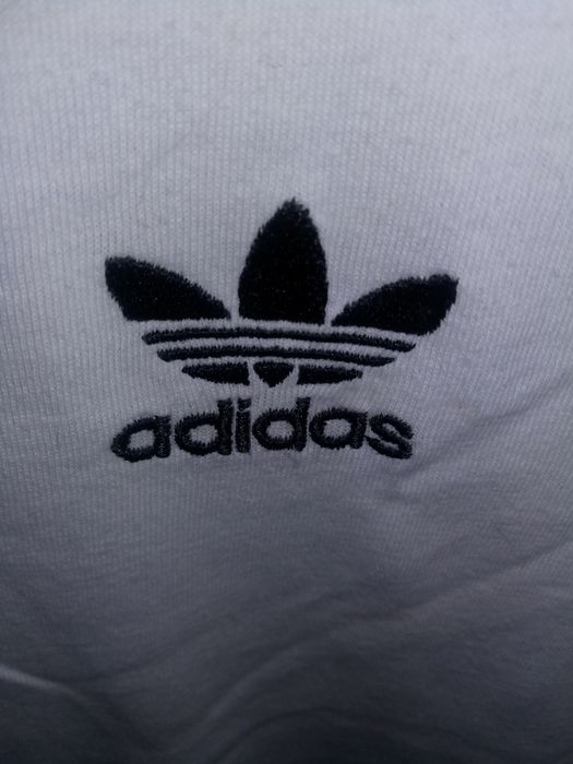 Koszulka bluzka adidas biała 3-stripes 3 paski S/M