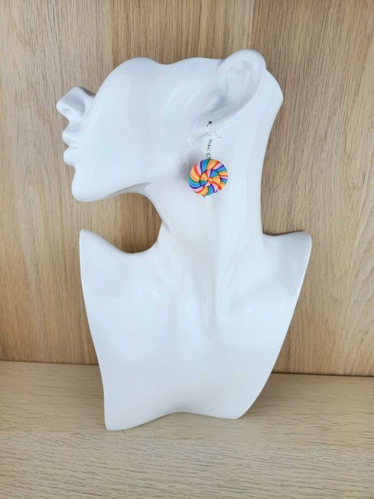 Kolczyki Wiszące Kolorowe Lizaki Na Biglu