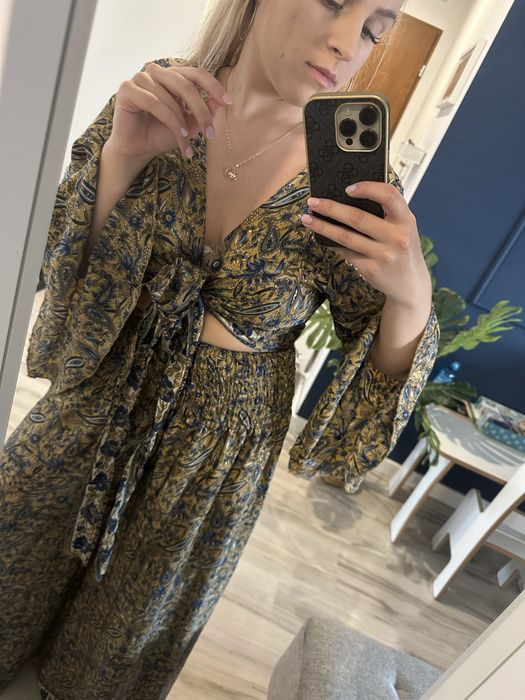 Komplet jedwabny nowy