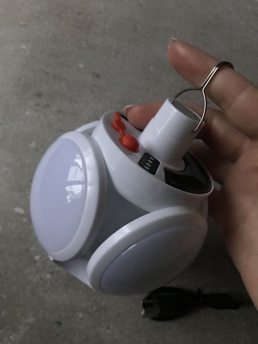 LED фонарь подвесной с крючком,  на аккумуляторе