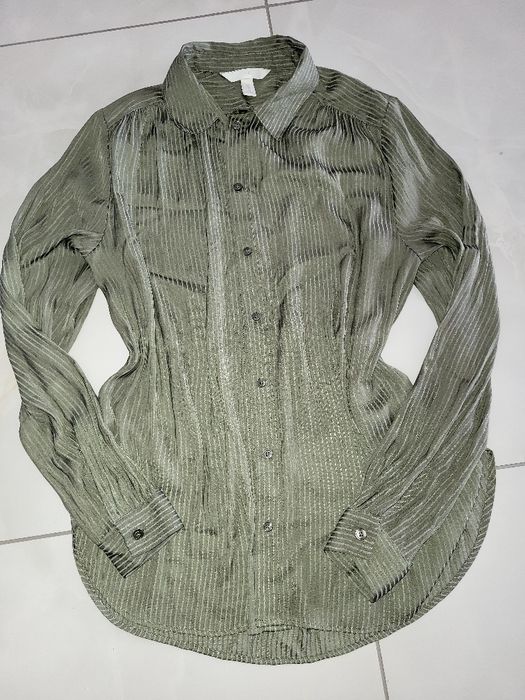 Oliwkowa koszula H&M r S