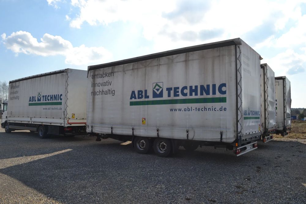Fliegl TPS 100 Przyczepa ciężarowa Plandeka Firana Firanka DMC 10500 kg Regulowany zaczep  3 sztuki w ofercie Tandem Wywrot Kiper Wywrotka Laweta Najazd