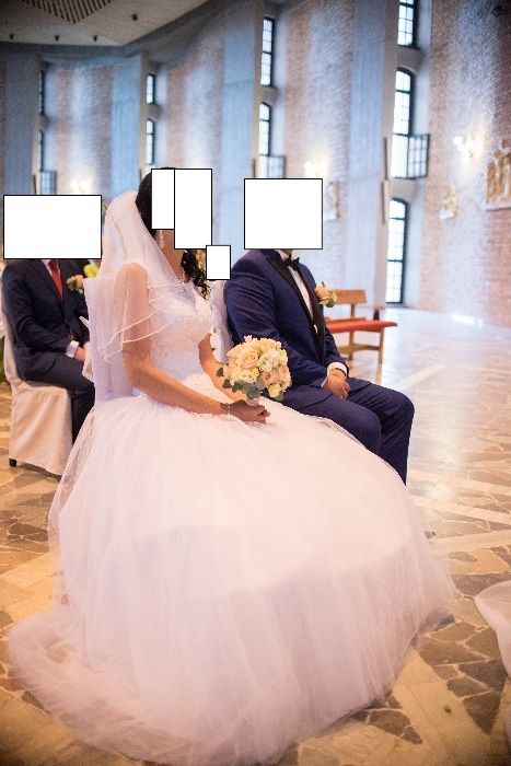 Suknia ślubna princesska + welon