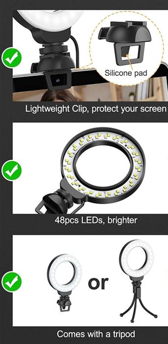 LED USB de tripé ou portátil