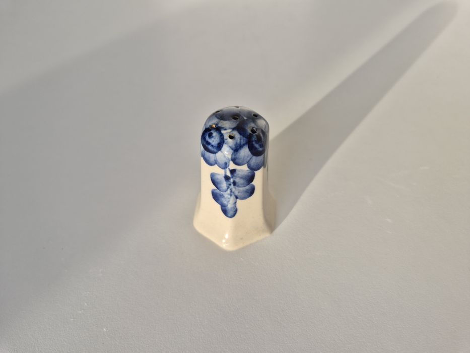 Pojemnik na przyprawy fajans Włocławek kobalt