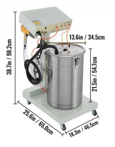 Wydajne Urządzenie do Elektrostatycznego Malowania Proszkowego 220V