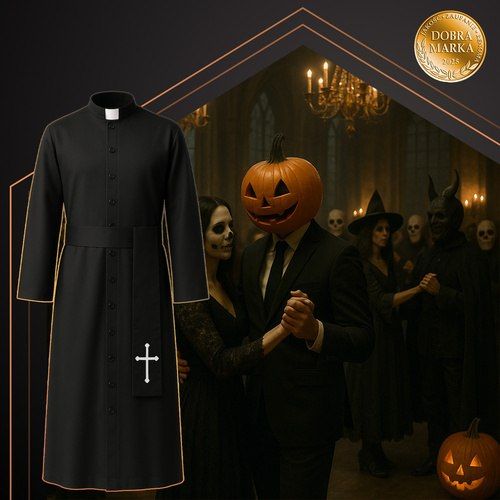 kostium przebranie Strój księdza na Halloween Ruhhy 26174