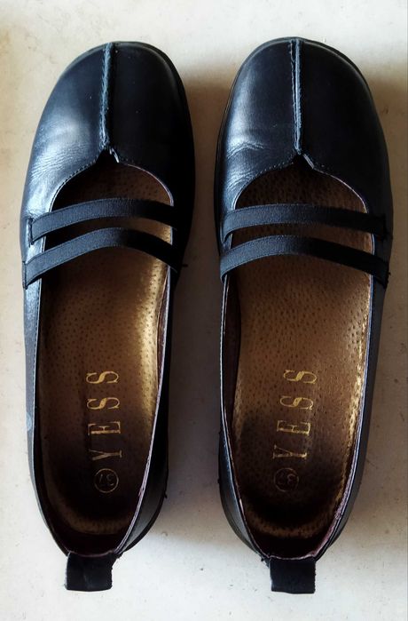 Sapatos pretos rasos Yess de senhora/menina, número 37