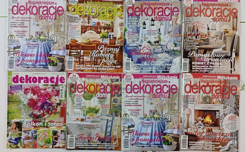 Dekoracje czasopismo 8 sztuk