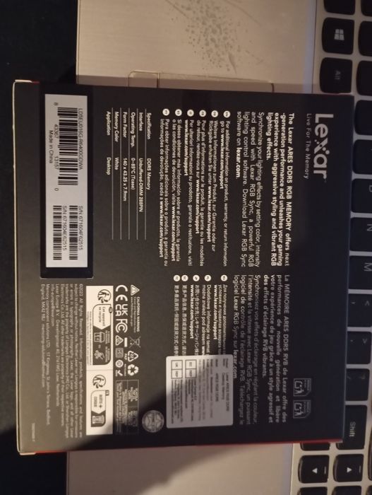 Lexar ares ddr5 2x16gb 32GB white RGB 6400MZh CL32